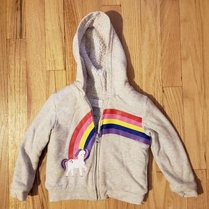 Toddler girl Sherpa lined hoodie